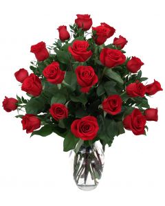 Impressive gift of Twenty long stemmed red roses