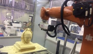Robotic milling process involves adding the flexibility of an industrial robot to replace a traditional CNC machining application, such as drilling, milling, routing and cutting.