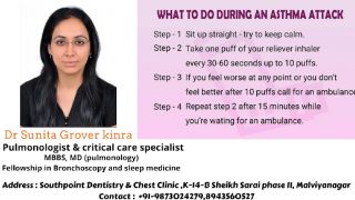 specialists acute bronchiolitis delhi Dr Sunita Grover kinra l Best chest specialist in south delhi | Asthma specialist | General physcian | Critical care specialist